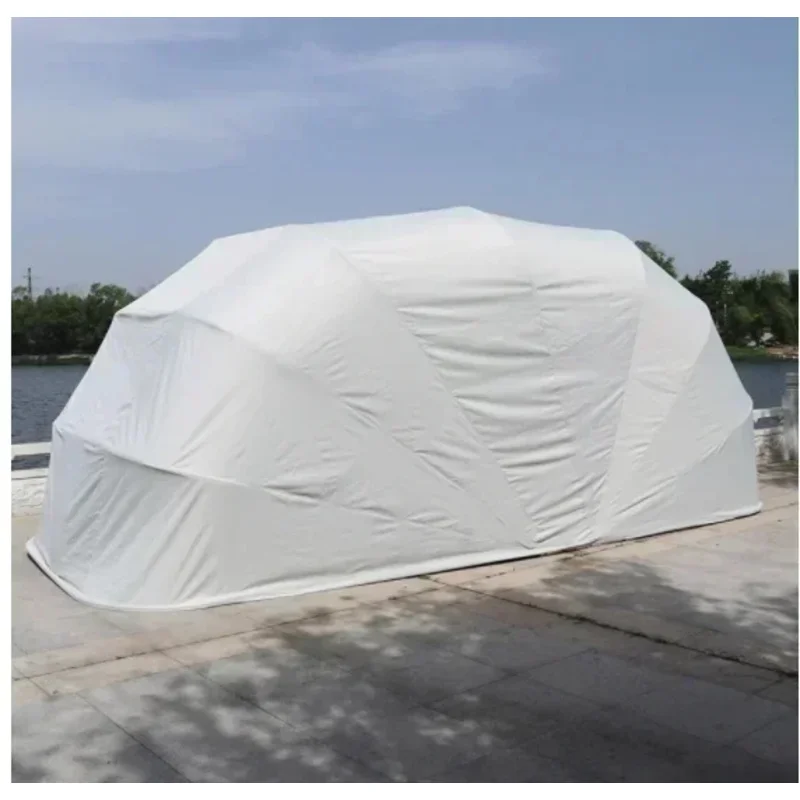 Semi-automatic outdoor mobile garage folding retractable sunscreen flame retardant car parking shed thickened cotton warm car co