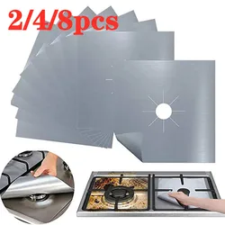 2/4/8pcs Gas Stove Protectors Cooker Cover Liner Clean Mat Pad Gas Stove Stovetop Protector for Kitchen Cookware Accessories