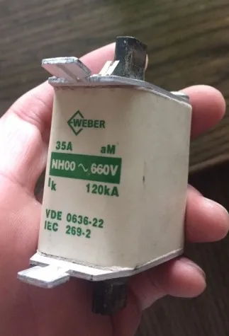 

WEBER NH00 35A 660V aM / NH00 35A 500V aM Fuses