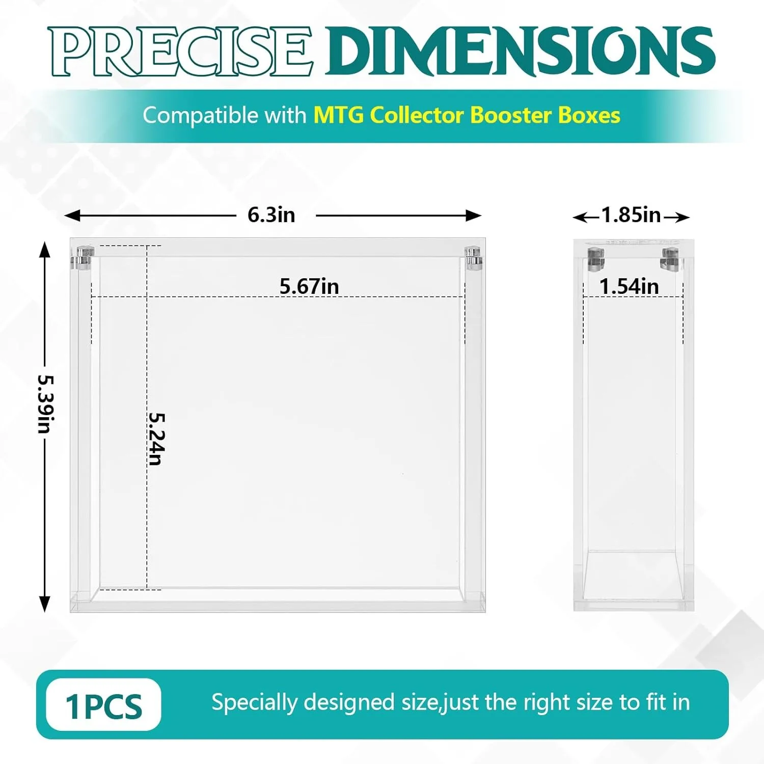 mtg booster box acrylic case MTG COLLECTOR BOOSTER BOX MAGNETIC ACRYLIC CASE - UPDATED DESIGN