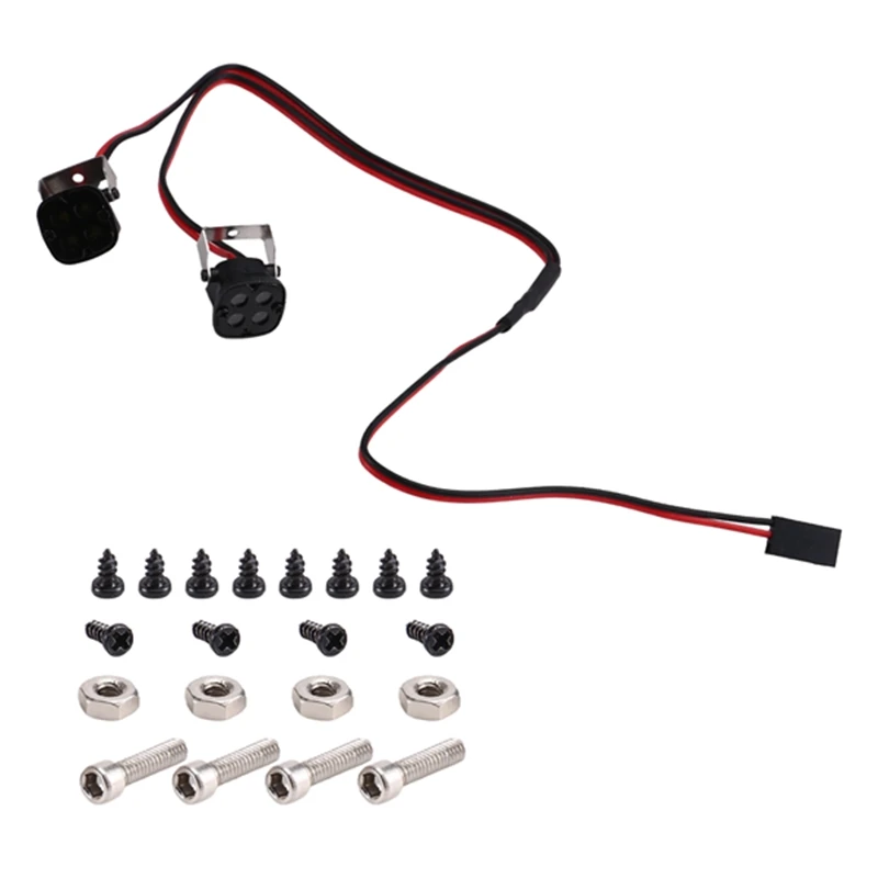 Front Front LED Lights Spotlight Parts For 1/10 RC Crawler Axial SCX10 90046 TRX4 TRX6 Redcat Gen8 2LED