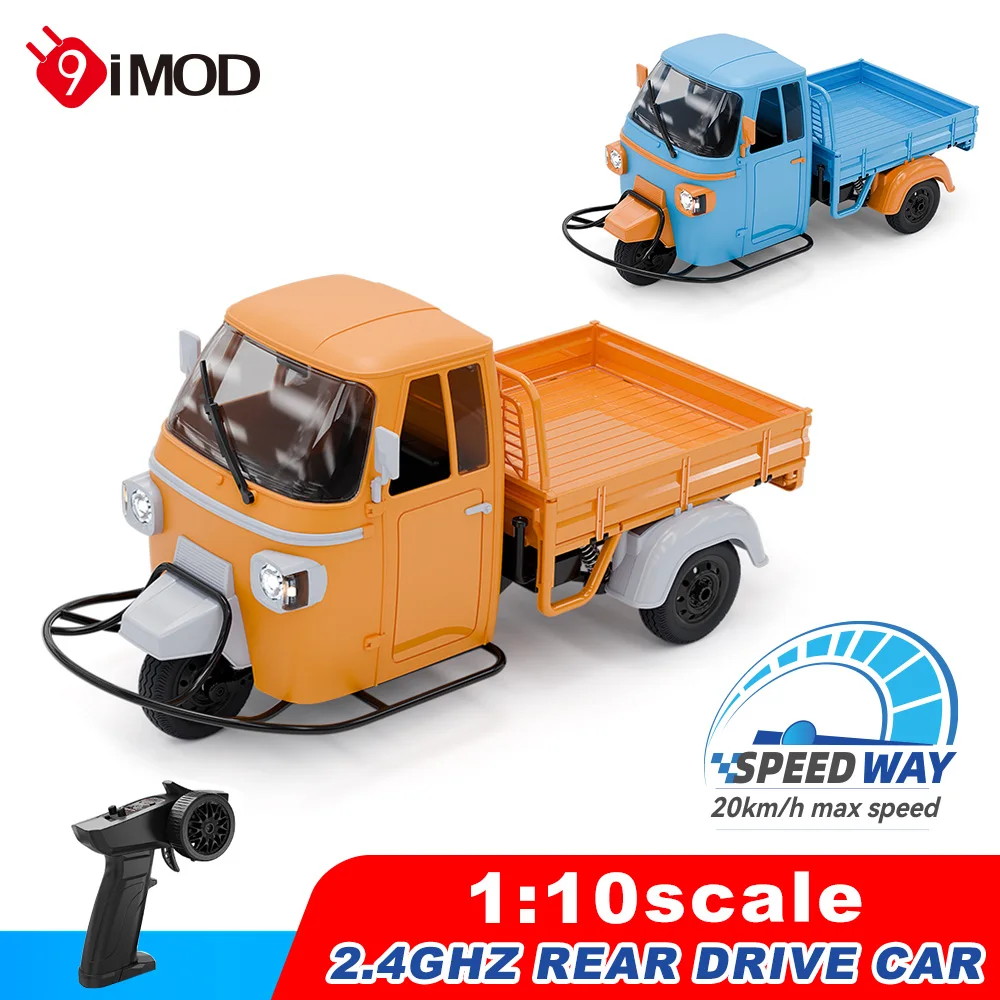

9IMOD 1/10 RC Car 20km/h Rear Drive Car 2.4G 50M Baffle Folded Down Reverse Sound Effect Remote Control Tricycle