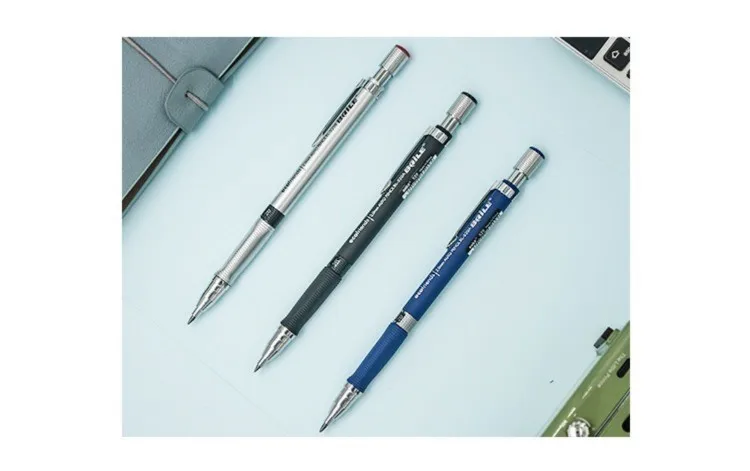2 mm Druckbleistift-Set mit Farbe/Schwarz, Kunst, Zeichnung, Design, automatischer Bleistift, Schreiben, Studenten, Büro, Schule, Schreibwaren-Set – Detail 7
