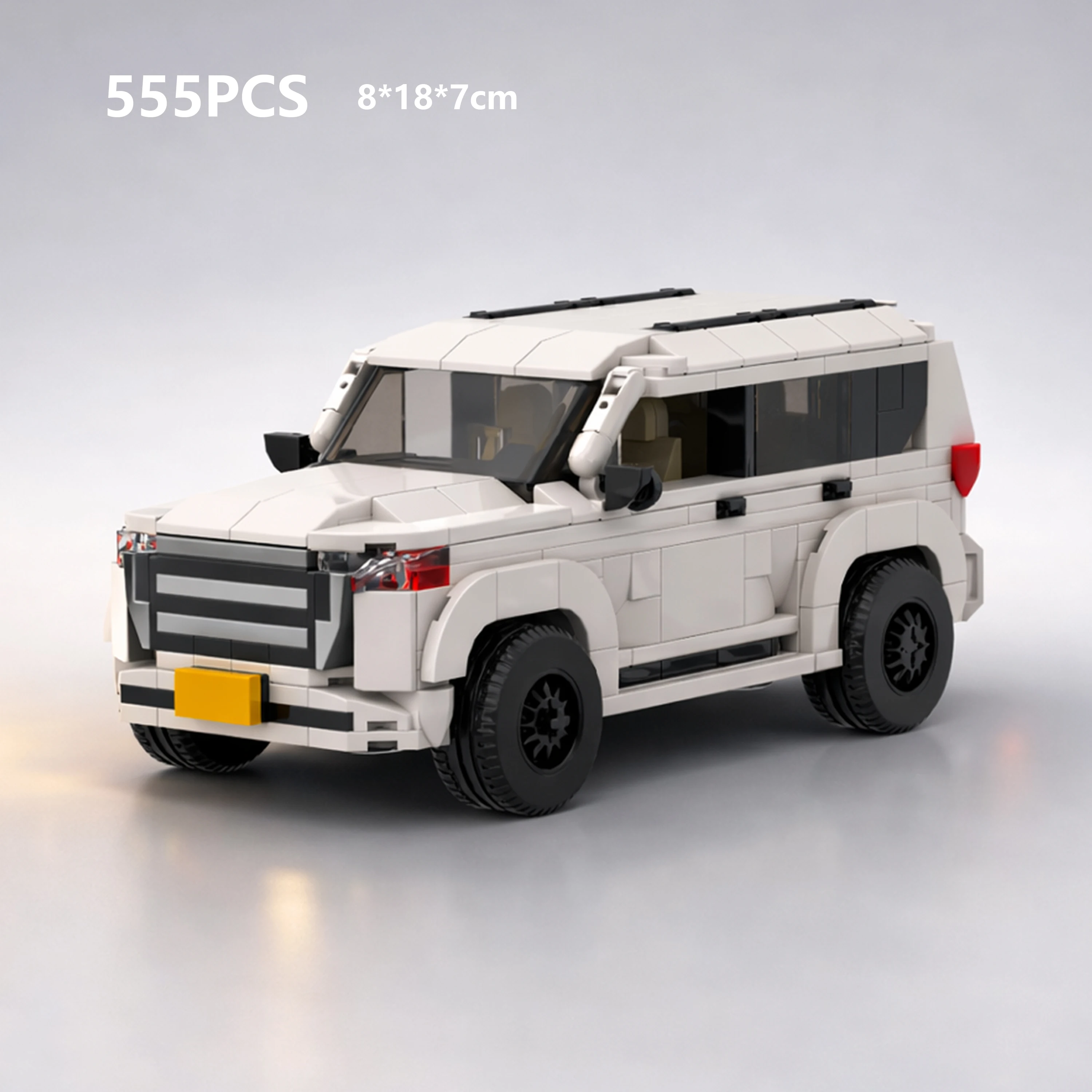 

Конструктор MOC Off Road SUV Cruiser Style, 555 деталей, 8-штырьковые широкие кирпичики, модель для самостоятельной сборки, игрушка-подарок для демонстрации