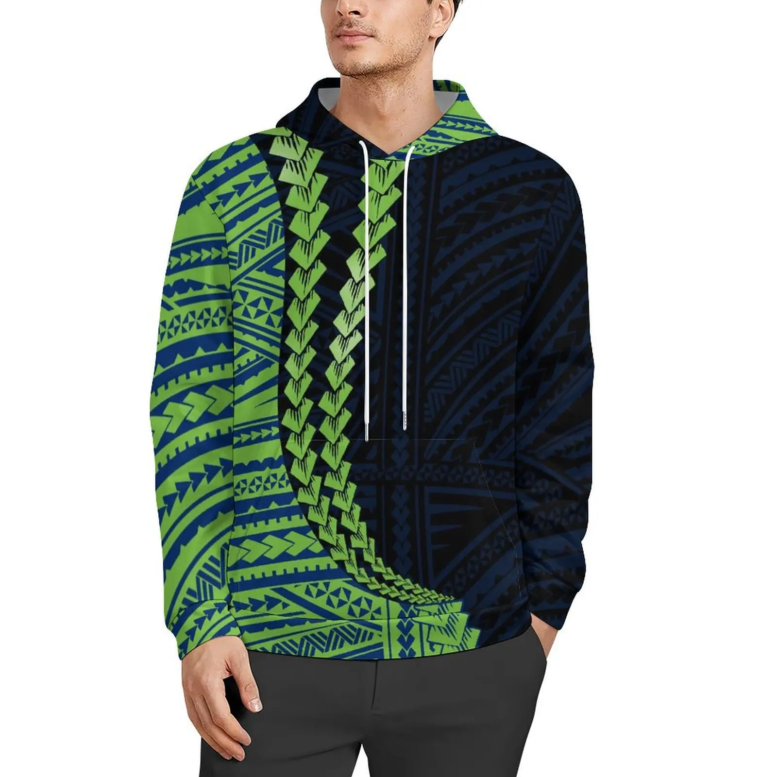 

2024 Clothing Style Hawaii Tribal Design Hoodie Polynesia Men Printed Hoodie Hot Products Customized Samoa Sweatshirt