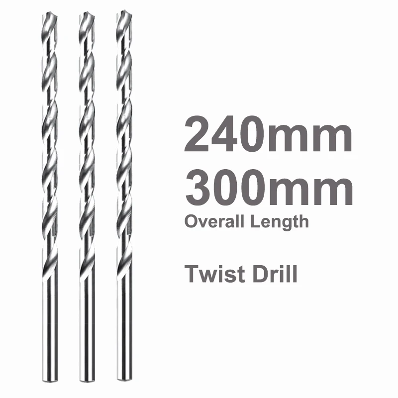 

Customized Carbide Twist Drill HRC50 Length 240/300mm Solid Tungsten Bits CNC Drilling Hole For Metal Iron Steel