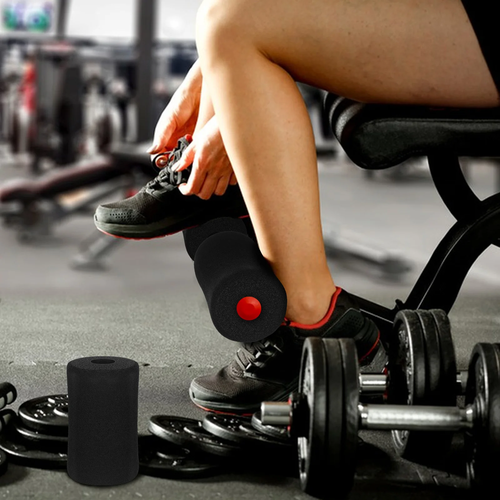 

Foam Tube Roller Pad 4pcs for Gym Equipment Foot Cover Replacement Ab Training Sleeve Buffer Pad Exercise Machine Accessory