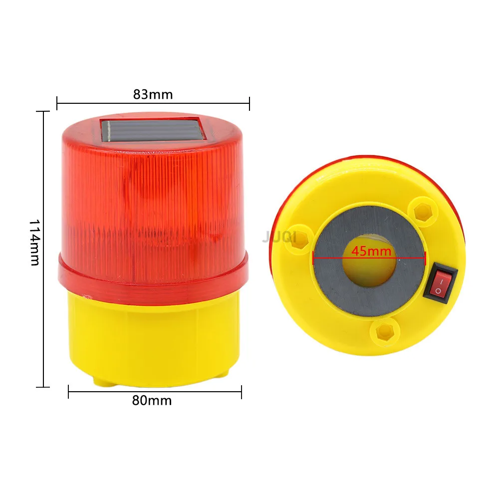 Solar-LED-Notfallwarnlampe, Nachtsicherheit, Verkehr, Marine, Warnsignallampe, Blitzlampe für die Baustelle im Freien