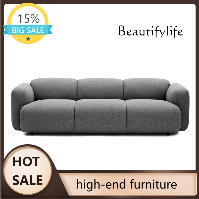 J Nordic Personality Design Small Apartment Combination Bread Sofa Office Three-person Modern Simple Sofa