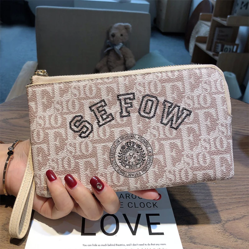 2023 Charming Women Clutch Bags Real Leather Evening Bags For Ladies Long Wallet Letter Print Business Party Clutches Logo Purse