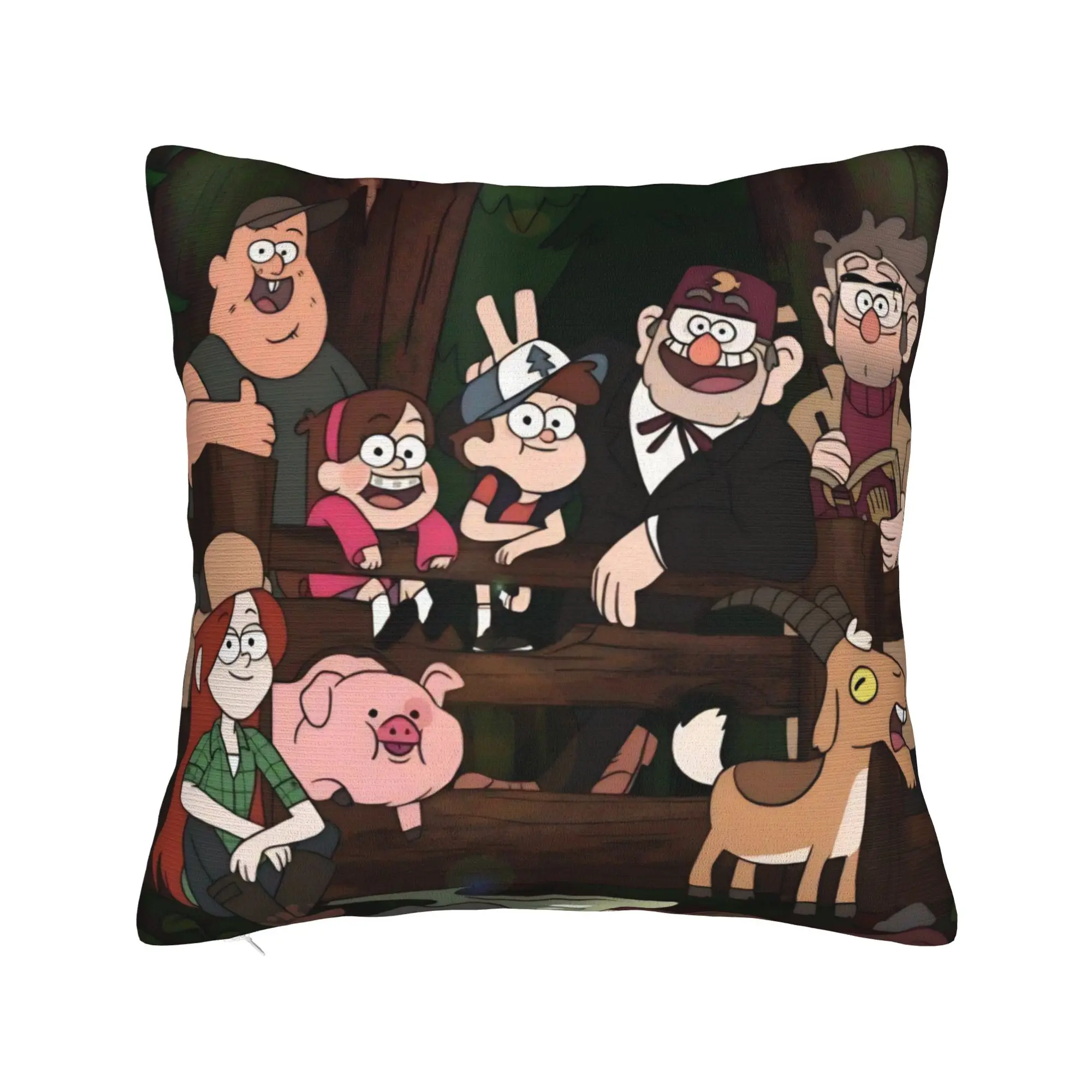 Decorative Pillow Cover G-Gravity Falls Merchandise Home  Throw Pillow Case Cover Zipper Multi-Size
