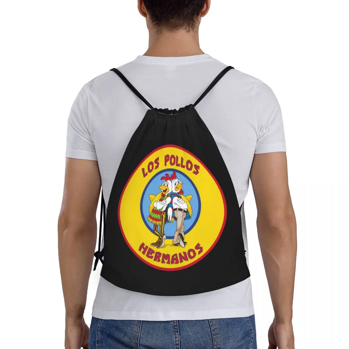 Breaking Bad-mochila plegable con cordón para gimnasio, mochila de almacenamiento para entrenamiento de Los Pollos Hermanos