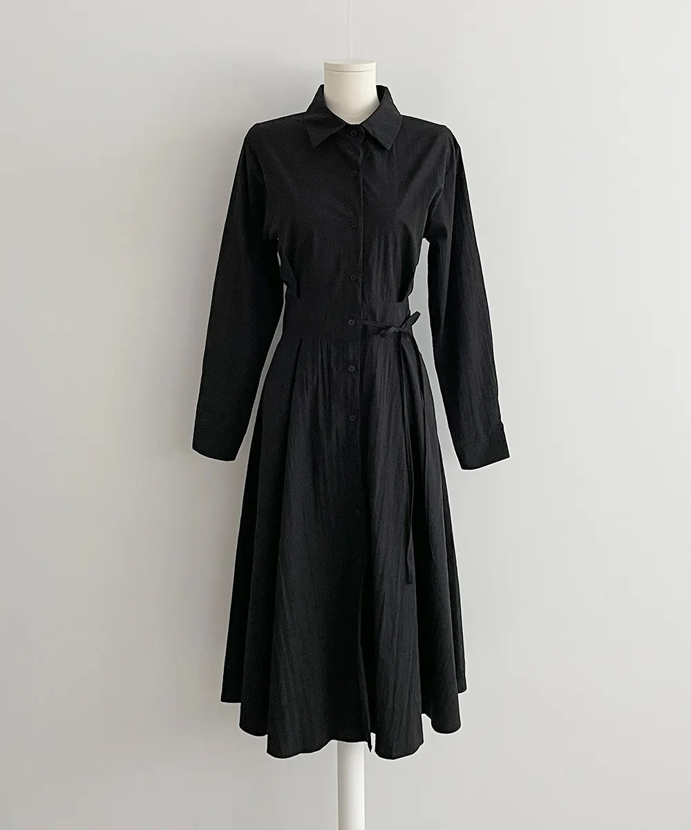 Vrouwen Koreaanse Mode Shirt Jurk Lente Zomer Elegante Button Down Jurk Lengte Rijk Taille Casual Kantoor Jurk