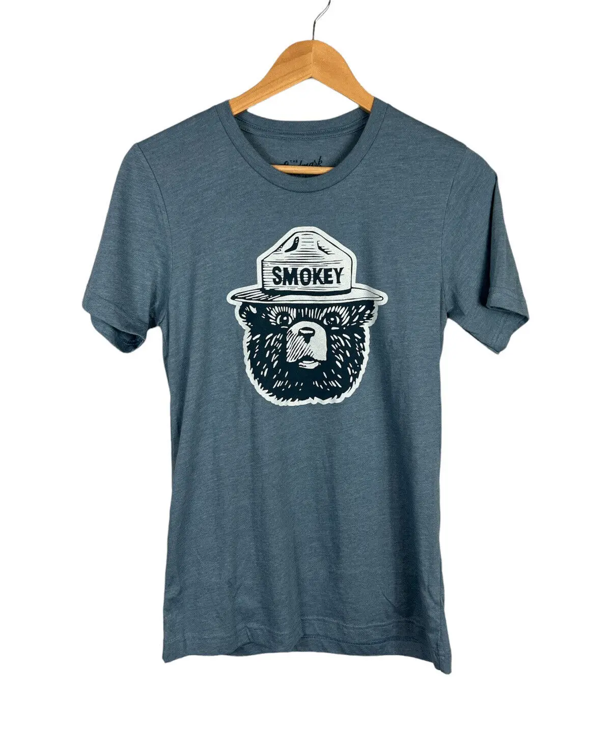 The Landmark Project Smokey Bear Fire  Grapic T Shirt Small Blue