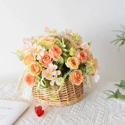 42 rattan woven hand-held flower basket bridal flower basket