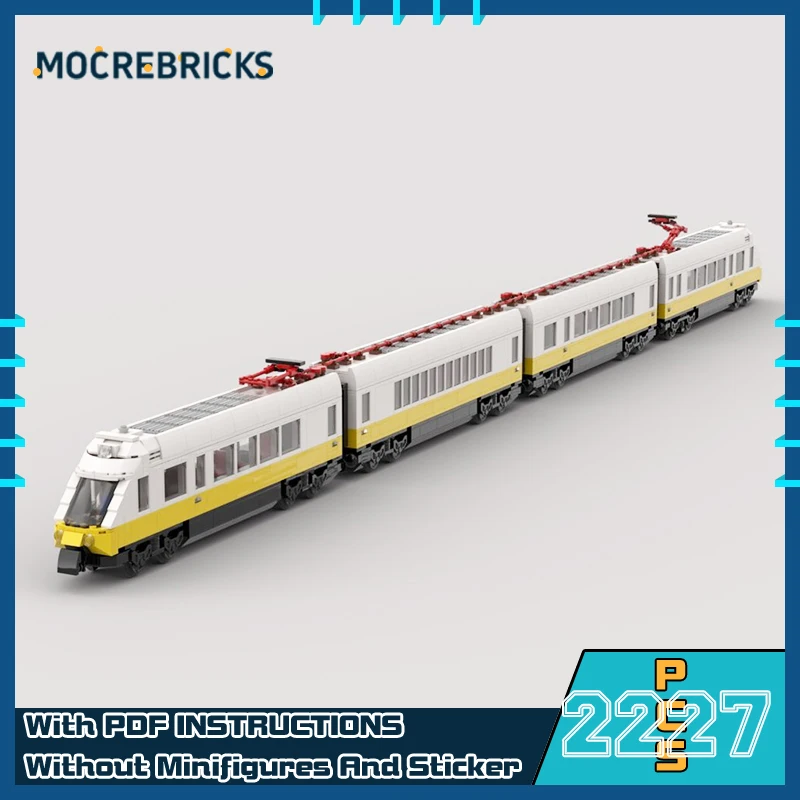 

MOC German Federal Railways ET403 Series Passenger Trains Model DIY Building Block Assembly Technology Bricks Toys For Child Gif