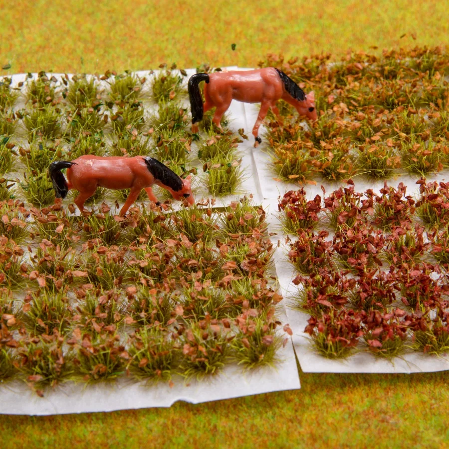 0.29インチ人工ミニ静止草クラスターモデル植物花束DIY製作プロジェクト砂テーブルレイアウトシーンガーデンデコレーション