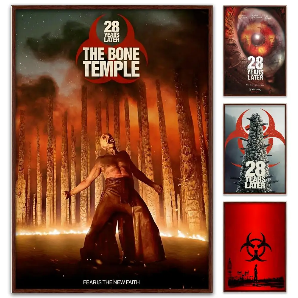 28 Years Later Zombie Horror Film Poster Self-Adhesive PP Paper HD Wall Decal for Study Living Room Garage DIY Gift