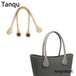 2024 TANQU Nuovo manico in tessuto di tela tinta unita rotondo lungo corto per Obag Classic Mini O Bag borsa a tracolla da donna