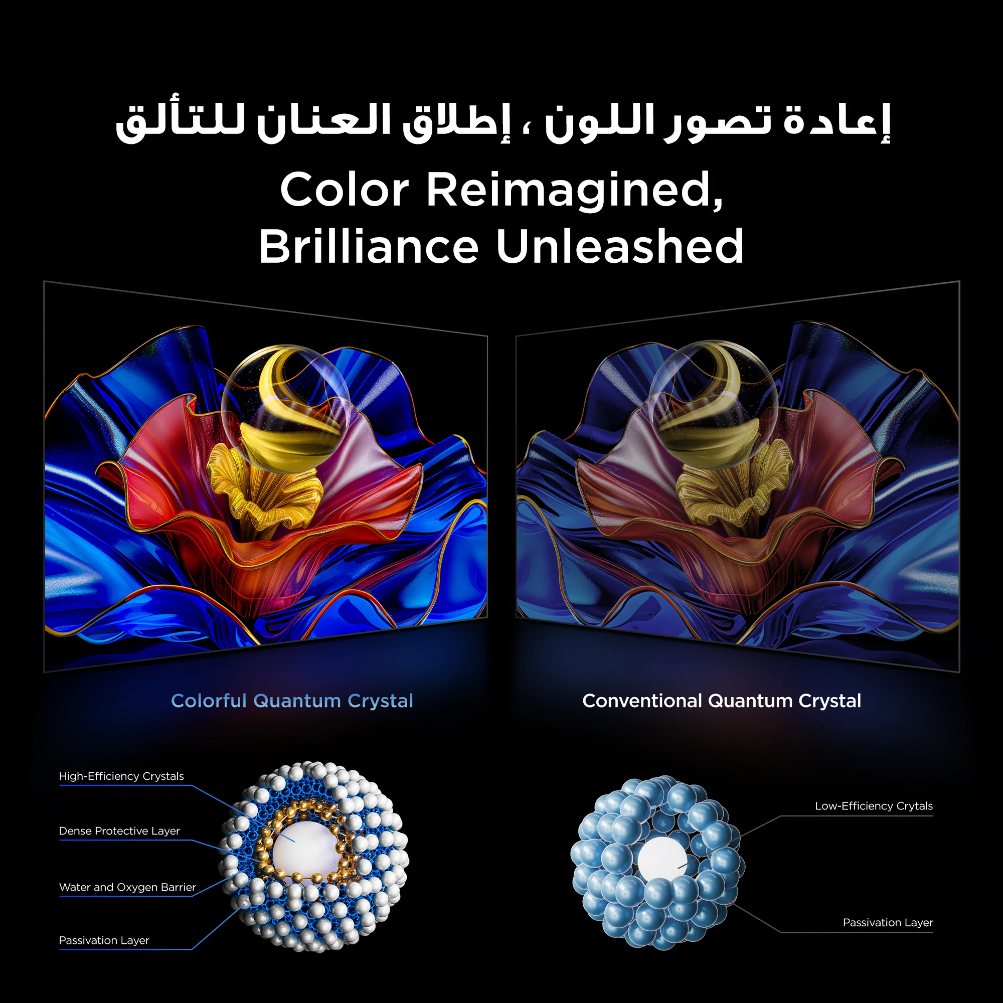 TCL T8C/P8K 55 بوصة/65 بوصة/75 بوصة QLED TV 144 هرتز معدل التحديث الأصلي ONKYO 2.1 نظام Hi-Fi معالج AiPQ Pro لوحة HVA رفيعة ووحدة الجسم