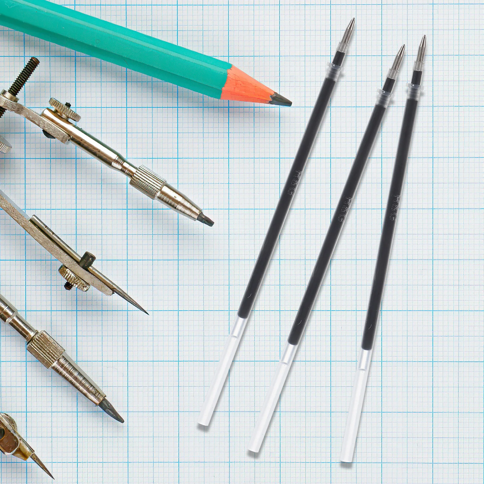 

24Pcs Black Gel Pen Refills Fine Tip Smooth Writing Quick Dry Ink for Office School Home Supplies Student Pen Refills