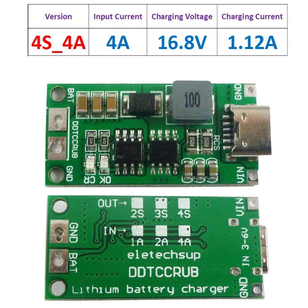 タイプ C 2S 3S 4S DC 3-6V に 8.4V 12.6V 16.8V 18650 リチウム電池充電モジュールステップアップブースト LiPo ポリマーリチウムイオン充電器