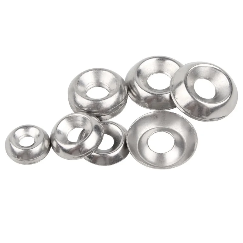 304 Stainless Steel Countersunk Finishing Cup Washer #6 #8 #10 #12 For M3 M4 M5 M6 Bolts Hollow Cone Decorative Gasket