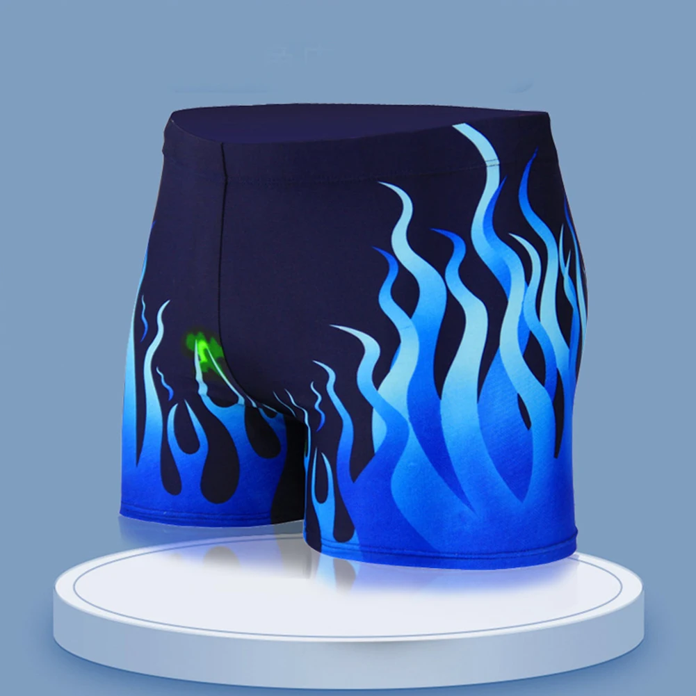 Beach Party A B Men Swimming Shorts Printed Swim Trunks Average Size Swimwear Breathable Swim Shorts Flexible Fit Trunks