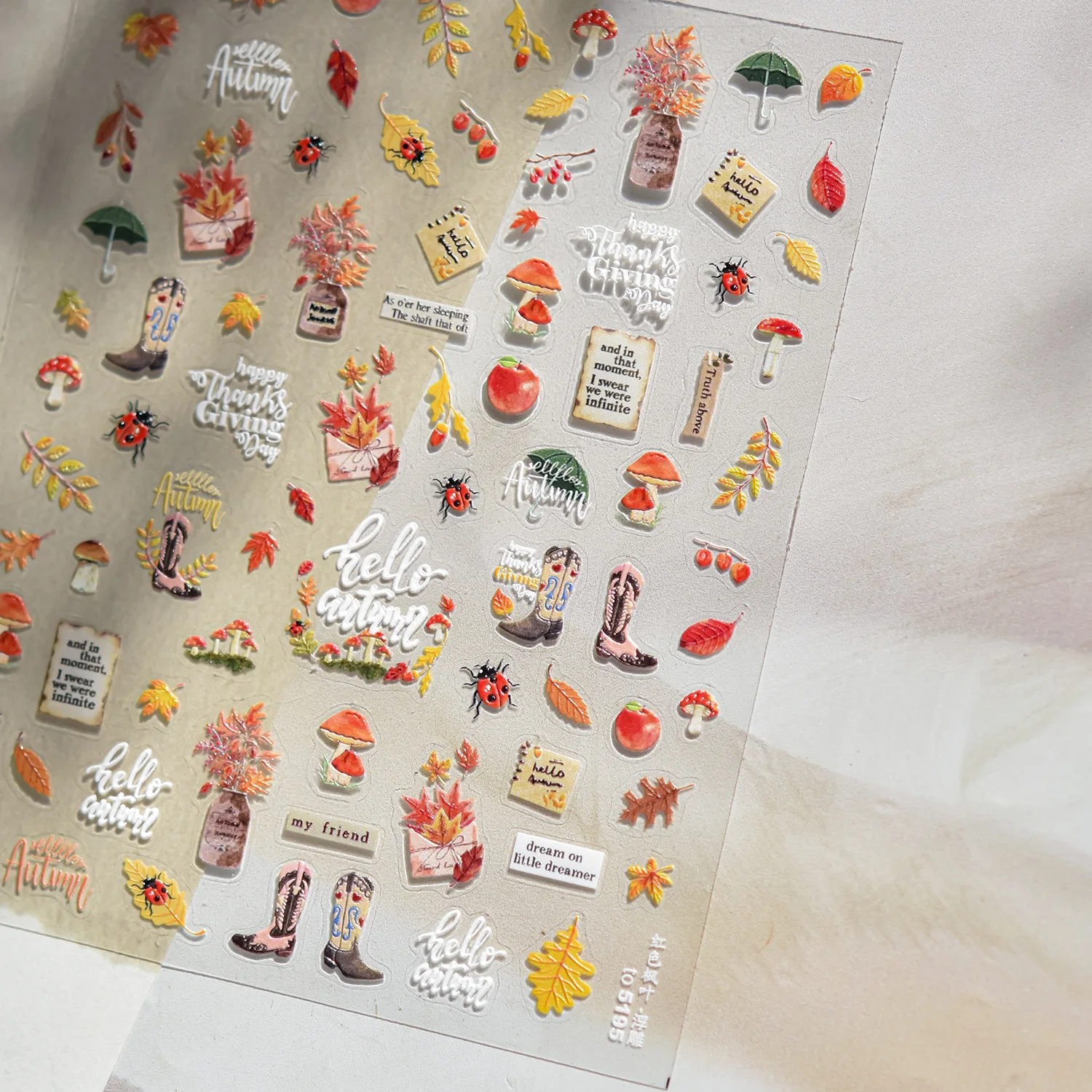 Trick-or-Treat Nail Art Sticker Speelse geesten Pompoenen Spinnen Zoete lekkernijen Ijs Koekjes Feestelijke Halloween Nail Art Decal