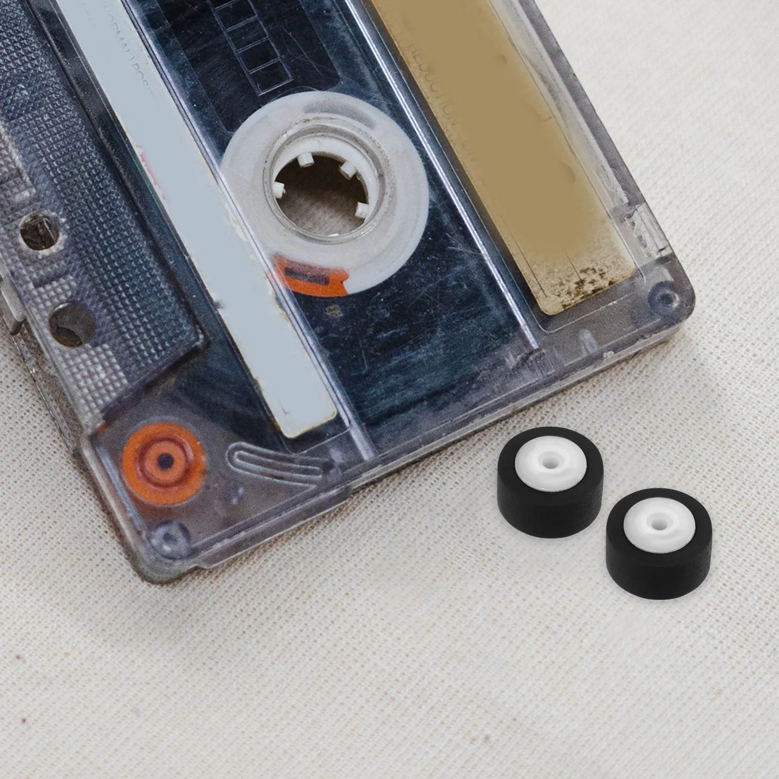 6Pcs Pinch Roller for Cassette Tape Recorder 13Mm Plastic Bearing Roller for Radio Video Audio Repair Parts Radio Supplies