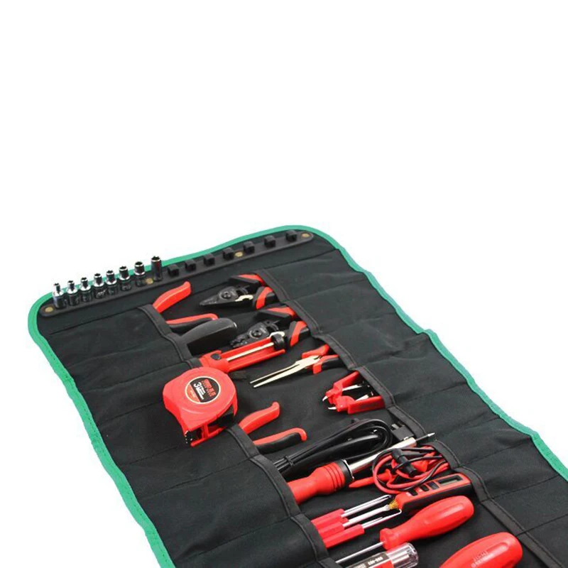 Laoa Oxford Doek Rolling Tool Bag Voor Schroevendraaiers Toolkit Om Opslag Mini Tang Elektricien Werktas Zonder Gereedschap LA212815