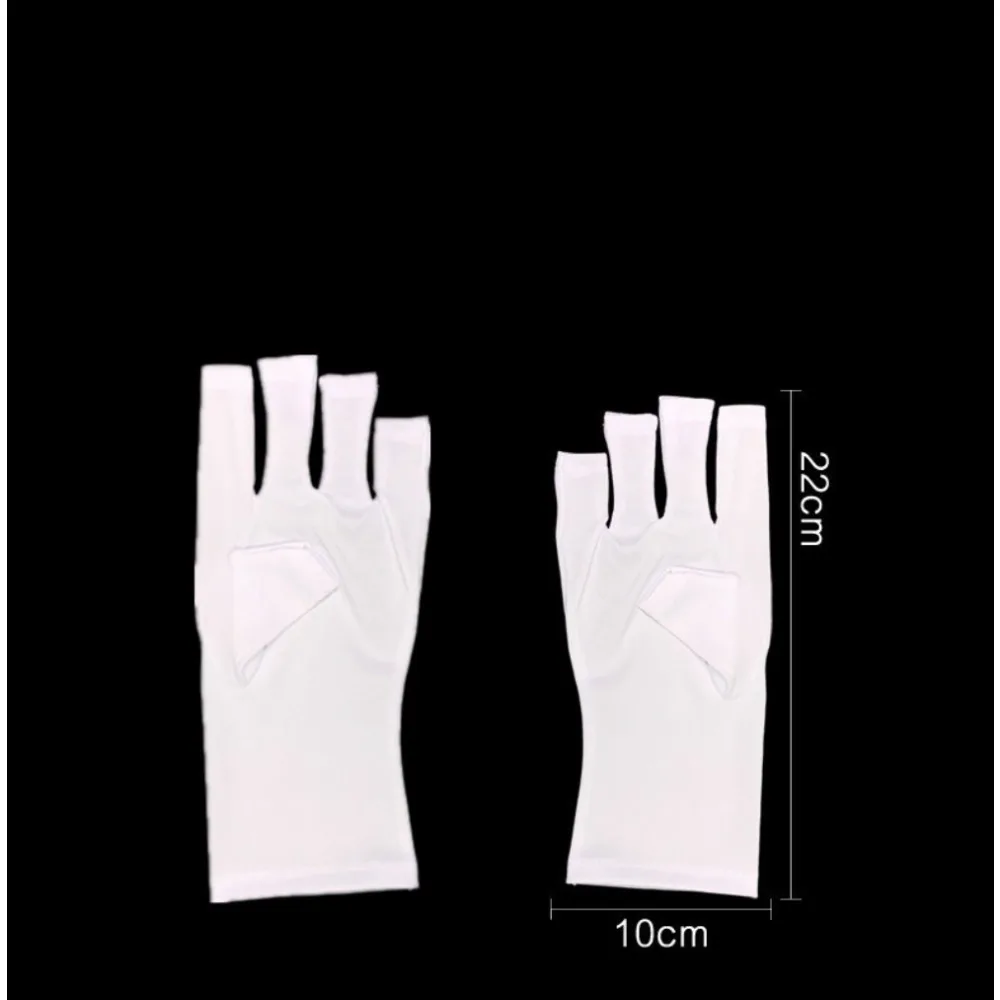 RHJB New UV Glove for Gel Nail Lamp, Professional Protection Gloves for Manicures, Nail Art Skin Care Fingerless Anti UV Glove