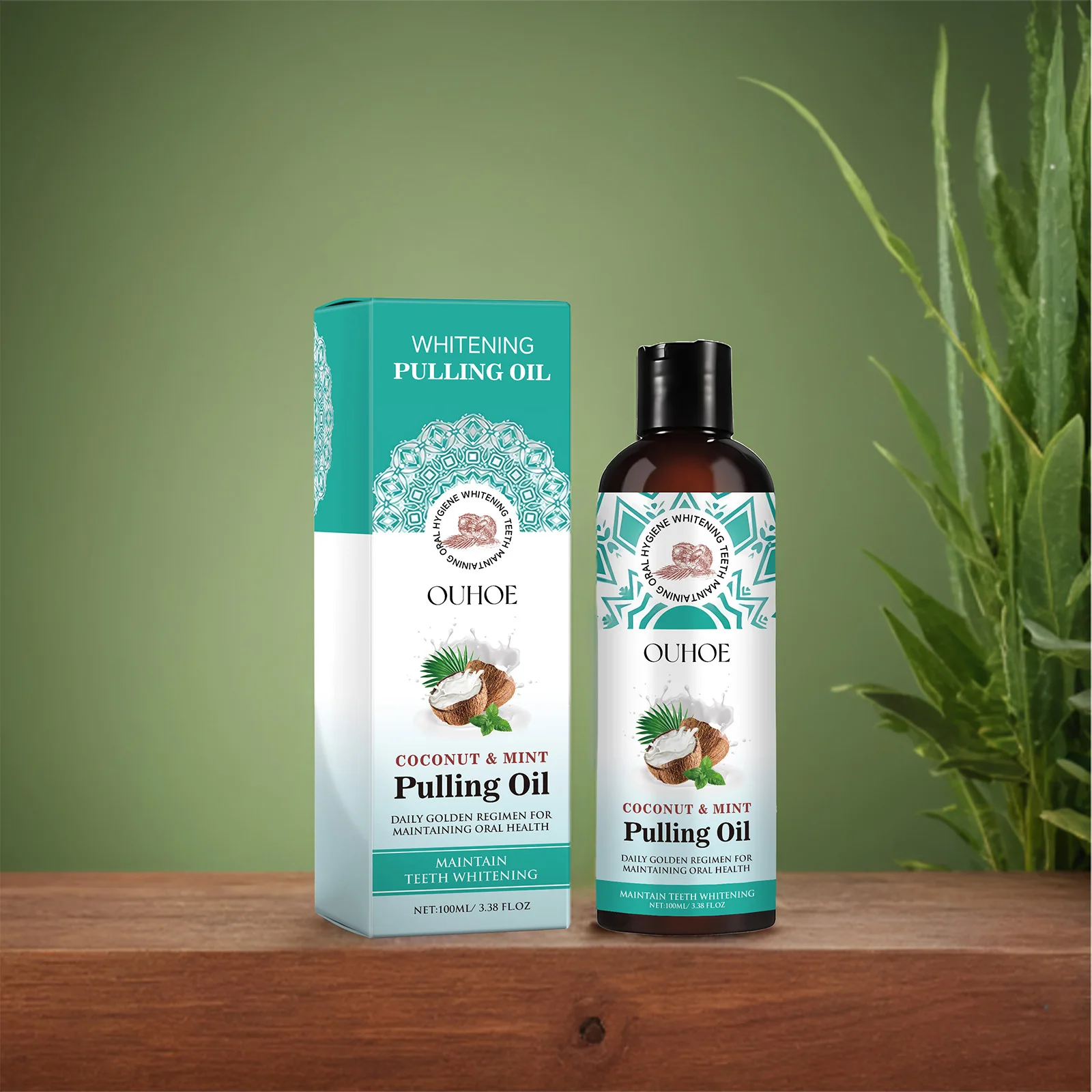 Coconut Oil Mouthwash Alcohol-Free Protects Dental Health Freshens Breath And Removes Food Residue.