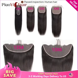 Frontal only 13x6 Straight 13x6 13X4 HD Lace Frontal Brazilian Human Hair Preplucked 4x4 5x5 6x6 Transparent Lace 2x6 Hd Lace Closure Human Hair