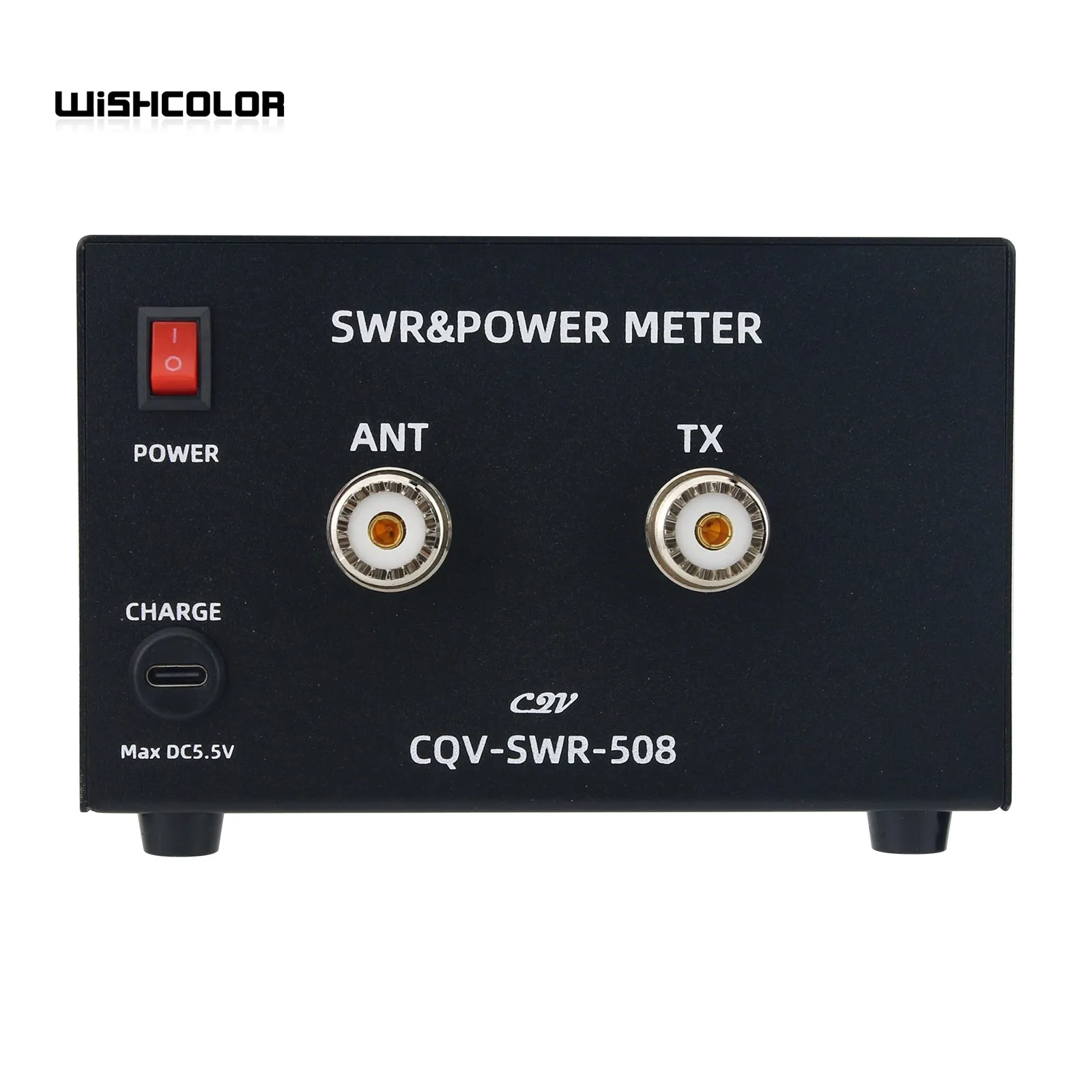 Wishcolor CQV-SWR-508 1.8-54MHz 200W SWR & Power Meter Digital PWR SWR Meter with 4.3