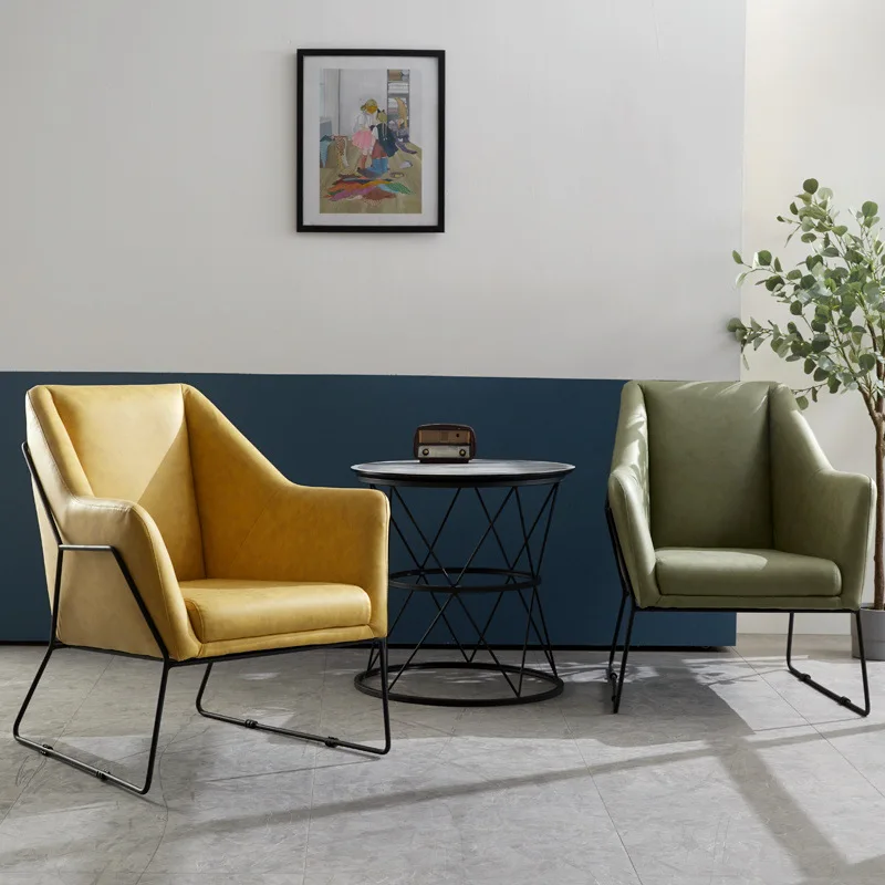 الشمال بسيط أريكة قطيفة كرسي مخصص الحديد المطاوع لغرفة المعيشة مقهى الحليب الشاي متجر مكتب الاستقبال الترفيه المشروع #3