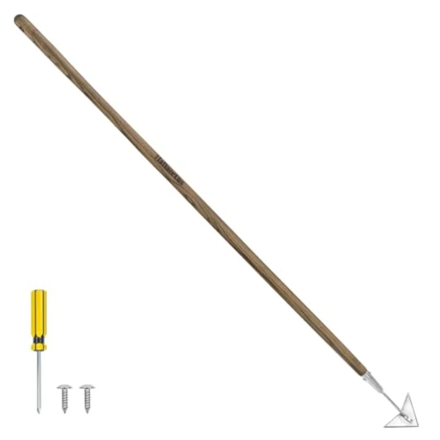 

Haliaeetus Triangle Hoe 60'' Scuffle Hoe for Keeping Your Back from Tiring Out Weeding Just in Push-Pull Motion Rogue Hoe with