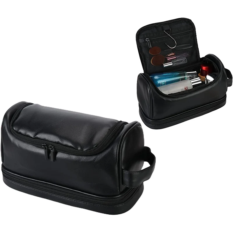 Large Water Resistant Women Cosmetic Bag Toiletries Bathroom Shaving Bag for Men Travel Business Hanging Toiletry Handbag