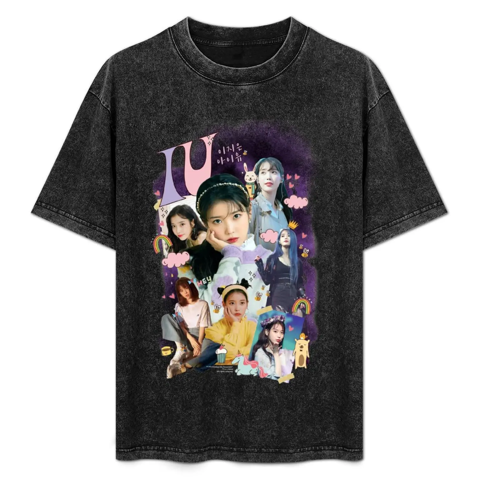

IU T-Shirt Basic Casual Short Sleeve Cotton Shirt