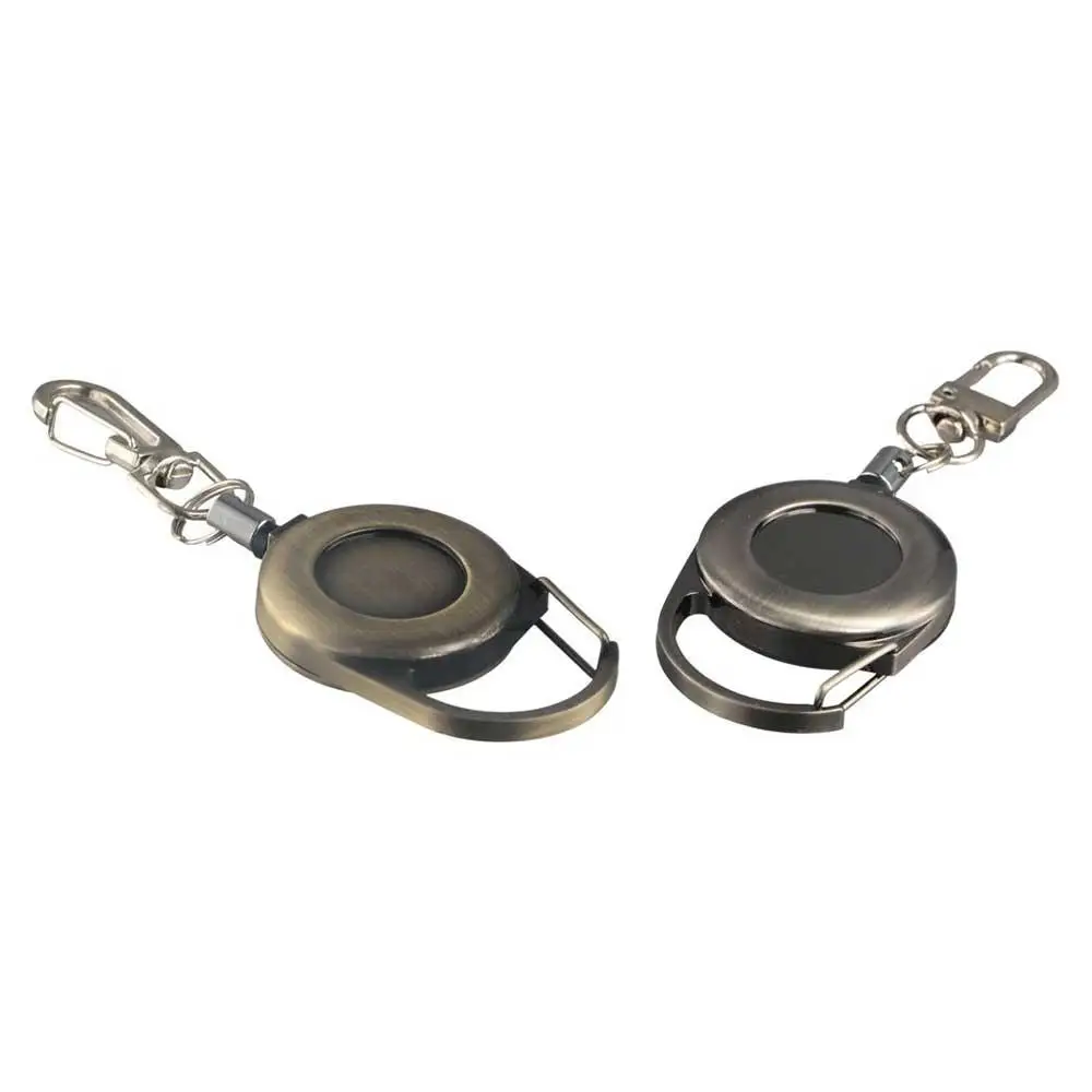 Durable Key Ring Clips Anti-Lost Keychain Silicone Lanyard Pull Buckle Badge Holder Telescopic Pull Buckle Retractable Lanyards