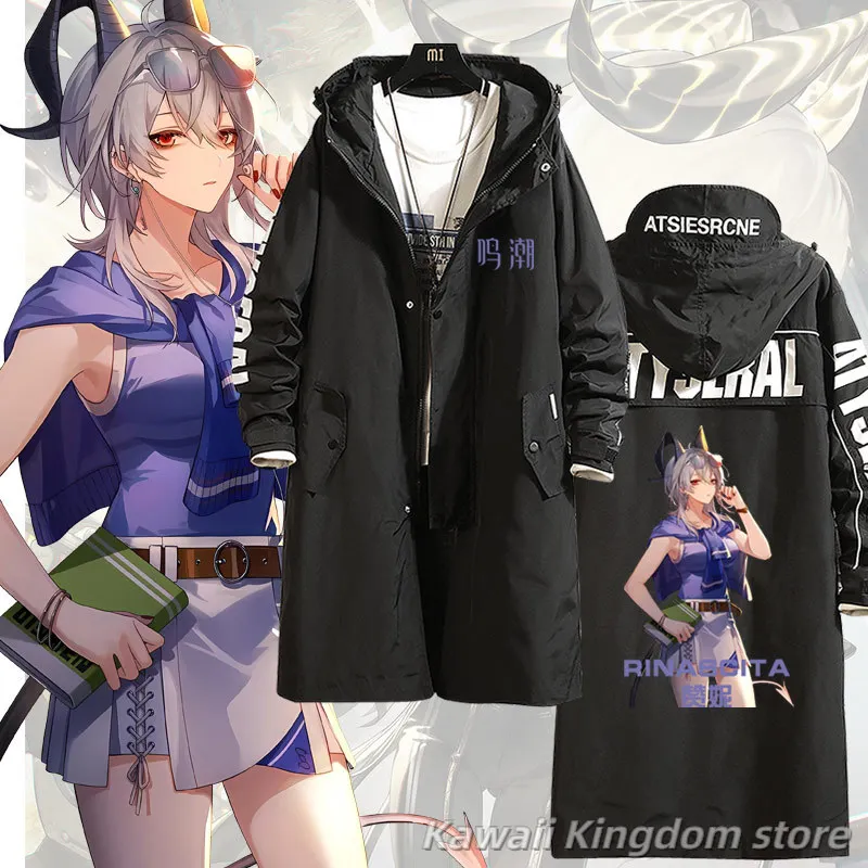 

Wuthering Waves Cartethyia Cosplay Costume Long Trench Coat Jacket Autumn Winter Casual Unisex Windbreaker