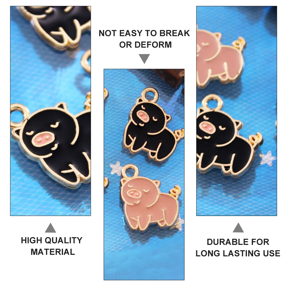 

20pcs Zinc Alloy Pig Charms Small Animal Accessories DIY Jewelry Crafts Bracelet Necklace Earrings anklets Creative Decorative