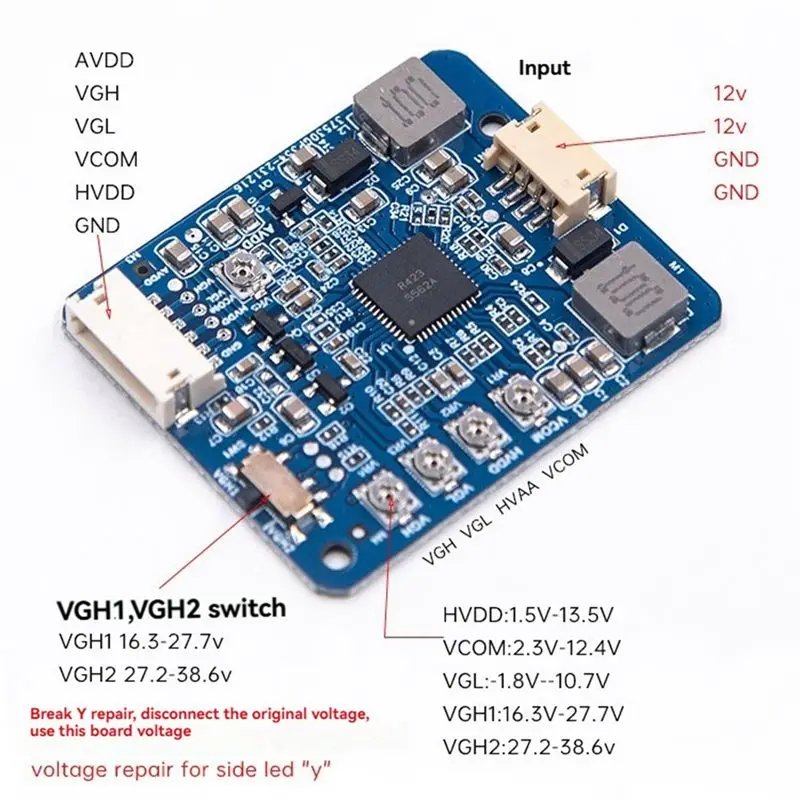 A13E-VGH VGL DC Module Repair LCD Panel Broken Y Color Abnormal Horizontal Line LCD Screen Voltage Repair For Side Led Y