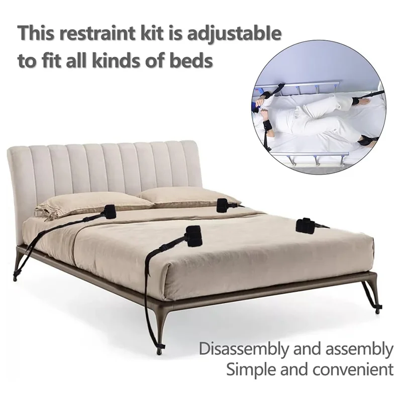 M11K-Bed Restraints Belts For Wrists And Ankles, Limb Holder 4Pcs-Patient  Restraints With Quick Release Buckles