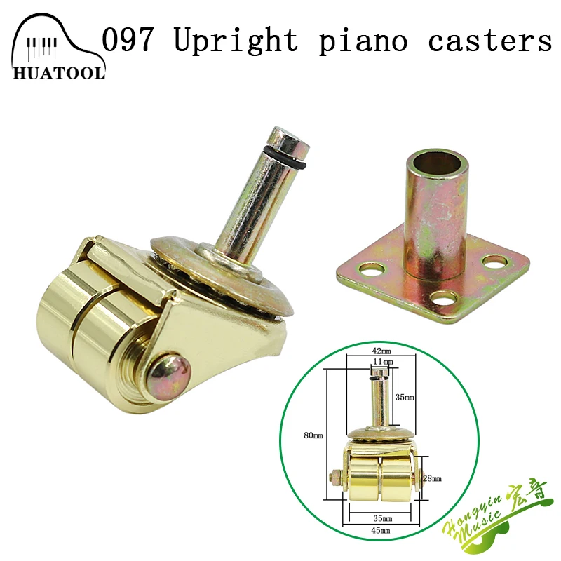 HUATOOL Piano Parts BL1002 Vertical piano titanium plated castor 10# wheel parts