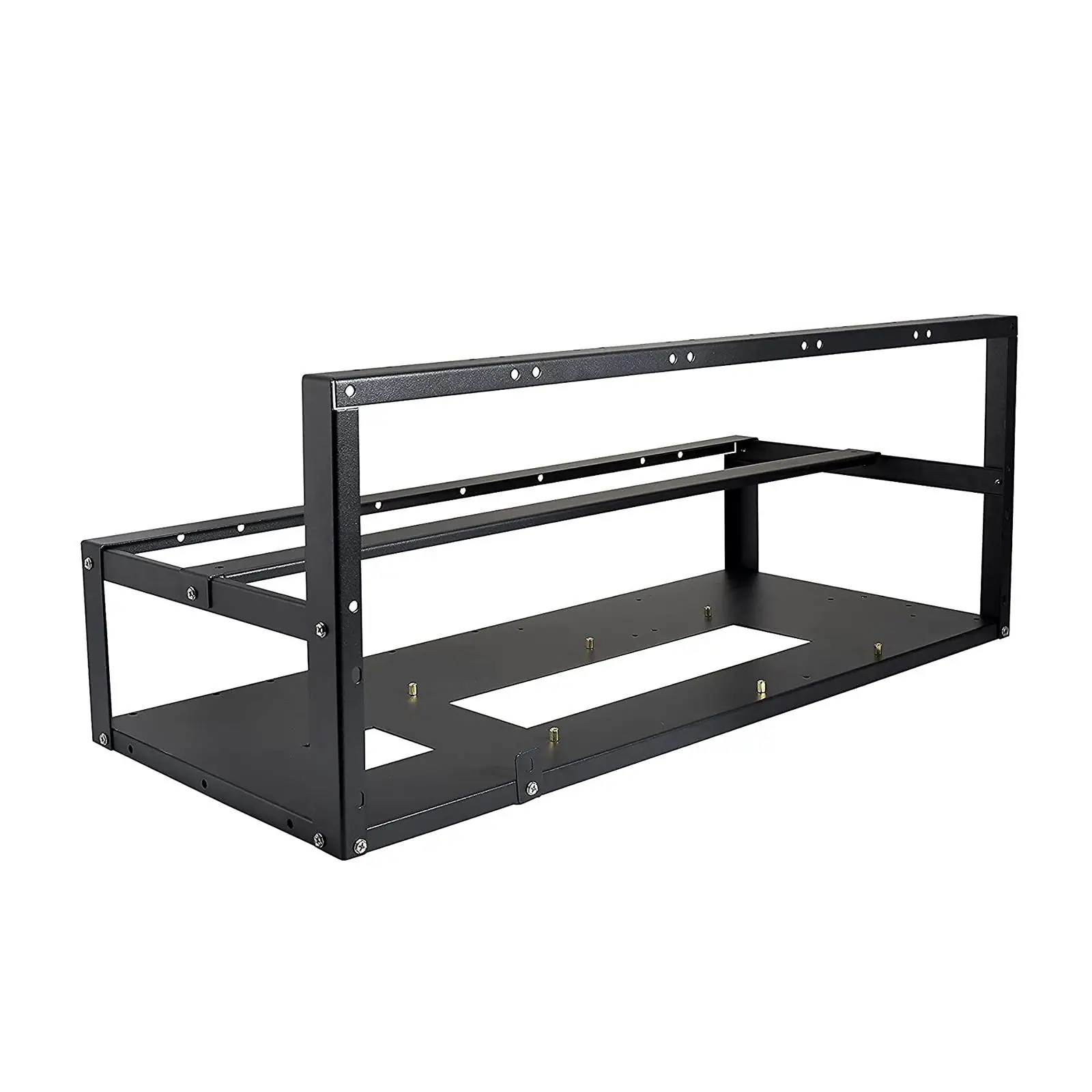 Open Frame Graphics Card Holder Steel Case Compatible with 8 GPU for Cold Mining Motherboard