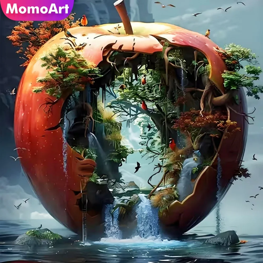 Momoart New Arrival Diamond Painting Apple Landscape DIY Tre