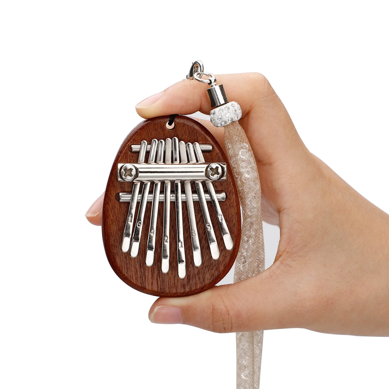 Nuevo Kalimba 8 teclas pulgar Piano círculo semillas gran clima Kalimba juego de llaves MZQ02