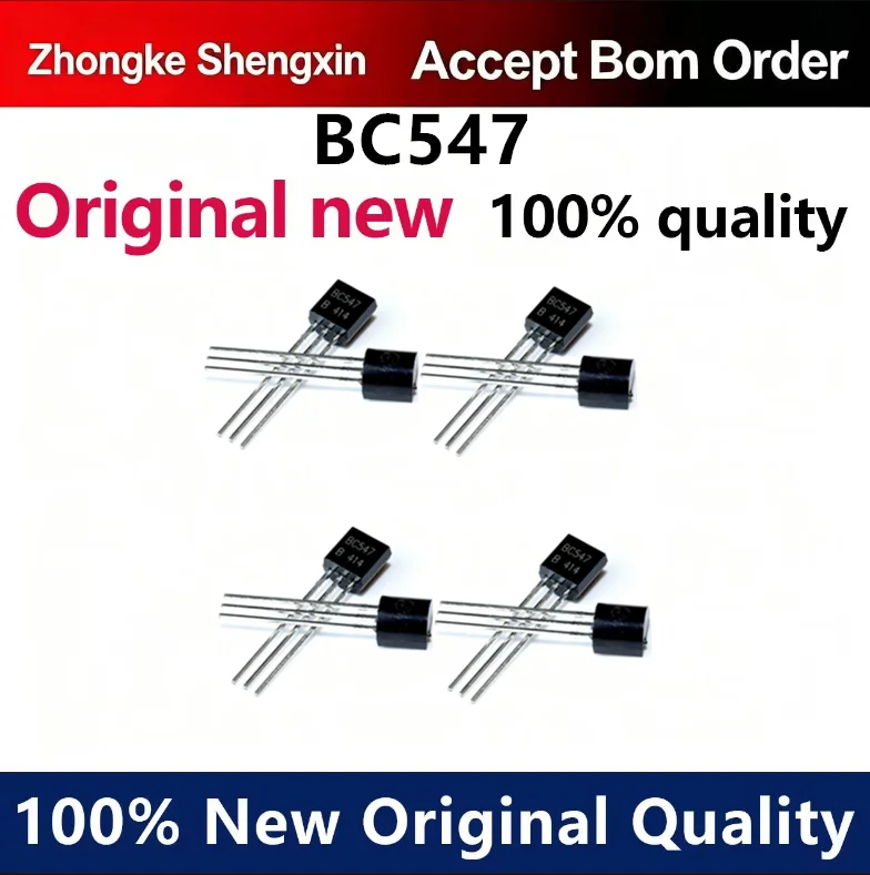 （5pcs-100pcs）Low power transistor BC547B BC547 transistor 0.1A/45V NPN TO-92 brand new