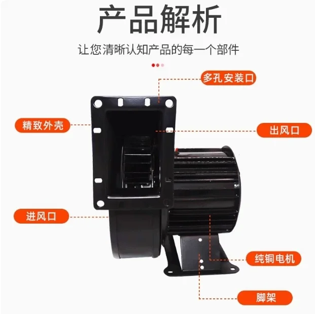 150FLJ3 kleiner Frequenz-Radialventilator, 180 W, 2800 U/min, Außenmotor mit Kupferkern